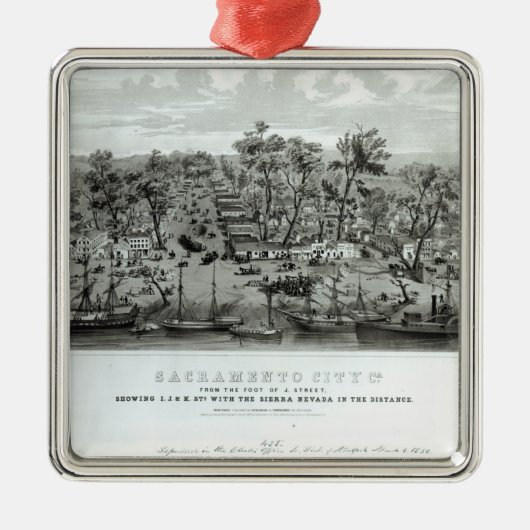 Sacramento City, California Metalen Ornament (Voorkant)