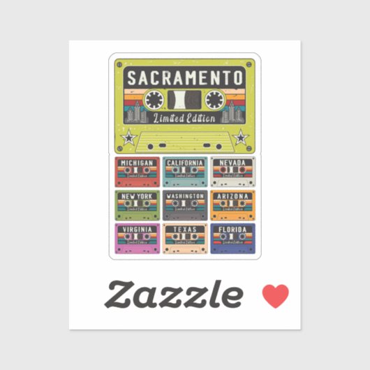  Sacramento City reizen Sticker (Vel)