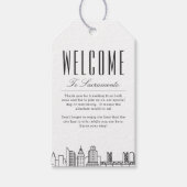 Sacramento City Skyline | Welkomstbericht Cadeaulabel (Voorkant)