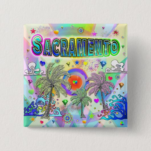 Sacramento Deep Dream Button (Voorkant)