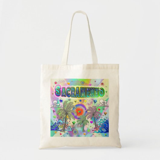 Sacramento Deep Dream Canvas tas (Voorkant)
