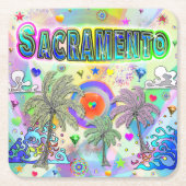 Sacramento Deep Dream Onderzetter (Voorkant)
