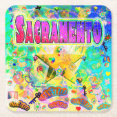 Sacramento Epoch Hour Achterbahn Kartonnen Onderzetters (Voorkant)