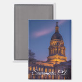 Sacramento, hoofdstad van de staat, Californië Magneet (Voorkant / Achterkant)