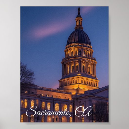 Sacramento, hoofdstad van de staat, Californië Poster (Voorkant)