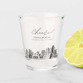 Sacramento huwelijksfavoriet 'Cheers' shotglas Shot Glas