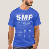 Sacramento International Airport SMF T-shirt (Voorkant)