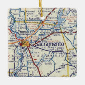 Sacramento kaart keramisch ornament (Voorkant)