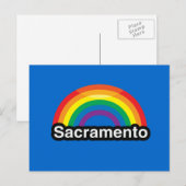 SACRAMENTO LGBT PRIDE RAINBOW BRIEFKAART (Voorkant / Achterkant)