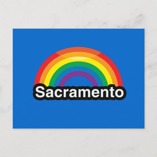 SACRAMENTO LGBT PRIDE RAINBOW BRIEFKAART (Voorkant)