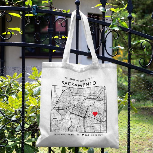 Sacramento Liefde Locator | Stadsplattegrond Bruil Tote Bag