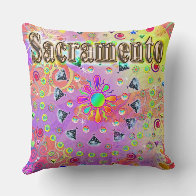 Sacramento Lucky Golden Pillow Kussen (Achterkant)