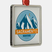 Sacramento Mountains New Mexico Stars Moon Metalen Ornament (Rechts)