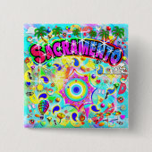 Sacramento Mystic Dans Vierkante Button 5,1 Cm (Voorkant)