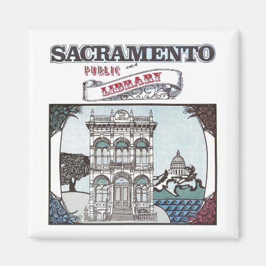 Sacramento Openbare Bibliotheek Magnet (Voorkant)