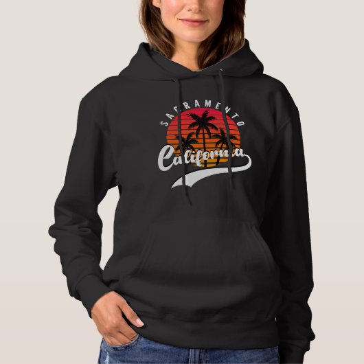 Sacramento Retro Dames Hoodie (Voorkant)