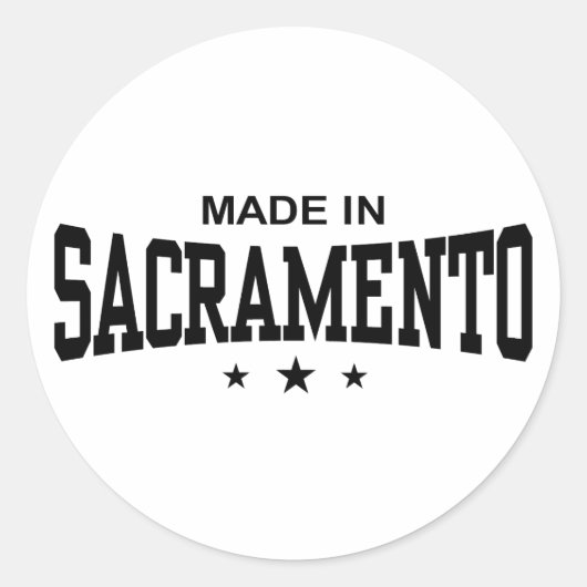 Sacramento Ronde Sticker (Voorkant)