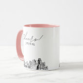 Sacramento Skyline gepersonaliseerde bruiloft koff Mok (Voorkant links)