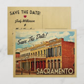 Sacramento slaat de datum Californië op Aankondigingskaart (Voorkant / Achterkant)