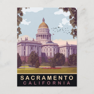Sacramento, Staatscapitool, Californië, Reizen Briefkaart