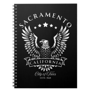Sacramento Stad van Bomen Californië Vintage Adela Notitieboek