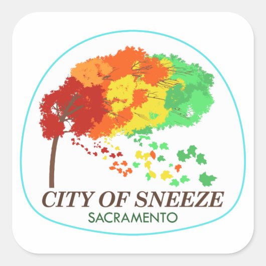 Sacramento "Stad van Sneeze" Sticker (Voorkant)