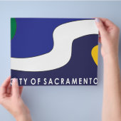 Sacramento stads vlag flyer (Hand)
