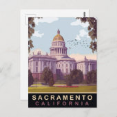 Sacramento, State Capital, Californië, Reizen Briefkaart (Voorkant / Achterkant)