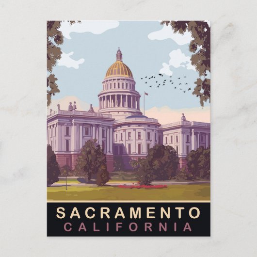 Sacramento, State Capital, Californië, Reizen Briefkaart (Voorkant)