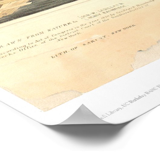 Sacramento tijdens de overstroming van 1850 (1586A Poster (Hoek)