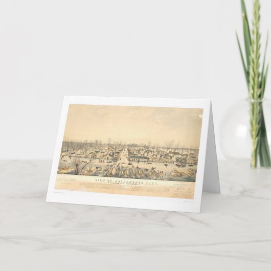 Sacramento tijdens Vloed van 1850 (1586A) Kaart (Voorkant)