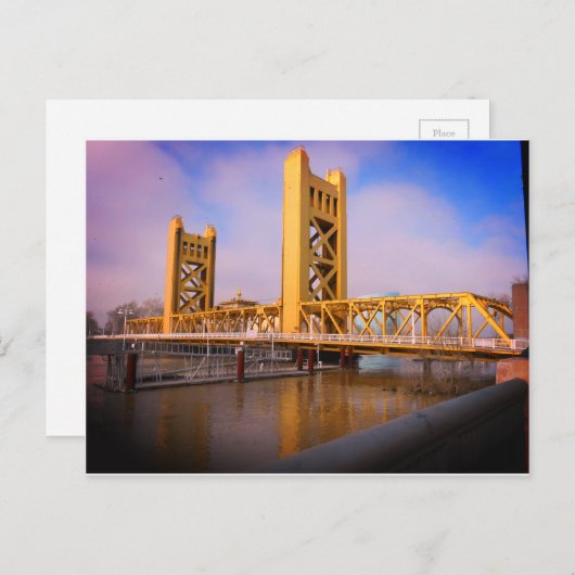 Sacramento Tower Bridge Briefkaart (Voorkant / Achterkant)
