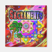 Sacramento Tropical Friends Magnet (Voorkant)