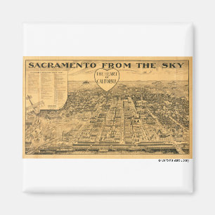 Sacramento uit de lucht, 1923 magneet