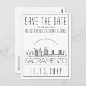 Sacramento Wedding |De gestileerde Veldlijn sparen Briefkaart (Voorkant / Achterkant)