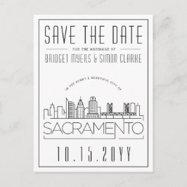 Sacramento Wedding |De gestileerde Veldlijn sparen Briefkaart