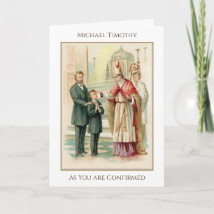 Sacramentsbevestiging Vintage Religieus Kaart