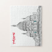 Sacre Coeur Basilica op Montmartre hill, Parijs Legpuzzel (Verticaal)