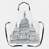 Sacre Coeur Basilica op Montmartre hill, Parijs Schort (Voorkant)