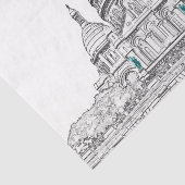 Sacre Coeur Basilica op Montmartre hill, Parijs Tissuepapier (Detail)