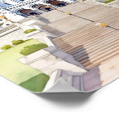 Sacre Coeur Basilica Parijs Beroemde Reisplaats Poster (Hoek)