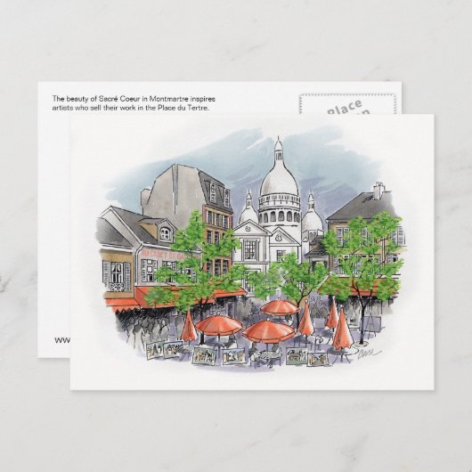 Sacre Coeur briefkaart (Voorkant / Achterkant)