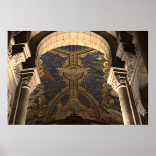 Sacré-Coeur Heilige Geest Apse Mosaic Paris dove Poster