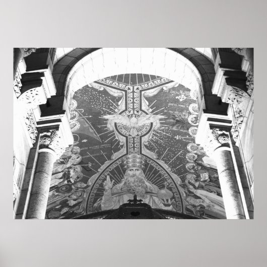 Sacré-Coeur Heilige geest Apsis Christusmosaik Mos Poster (Voorkant)