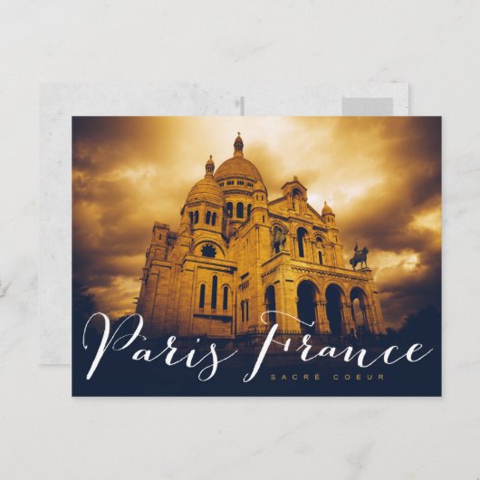 sacré coeur in parijs frankrijk briefkaart (Voorkant / Achterkant)