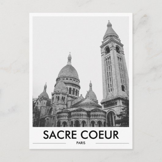 Sacre Coeur Kerk Parijs Foto Briefkaart (Voorkant)