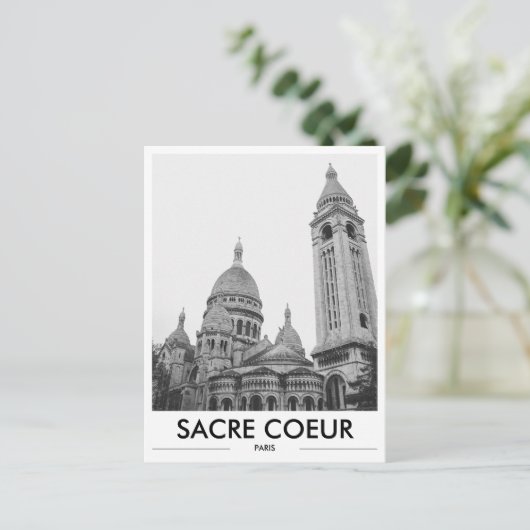 Sacre Coeur Kerk Parijs Foto Briefkaart (Staand voorkant)