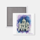 Sacré-Coeur Montmartre Canvas Paris Magnet (Voorkant / Achterkant)