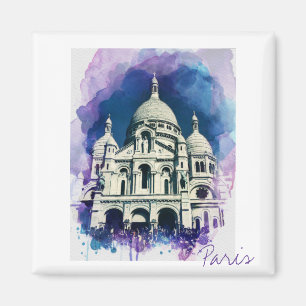 Sacré-Coeur Montmartre Canvas Paris Magnet