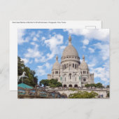 Sacre Coeur on Montmartre hill - Parijs, Frankrijk Briefkaart (Voorkant / Achterkant)